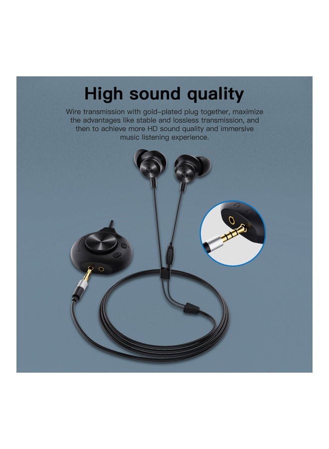 Bluedio - Wired In-Ear Earphone With Microphone Black - Image 1