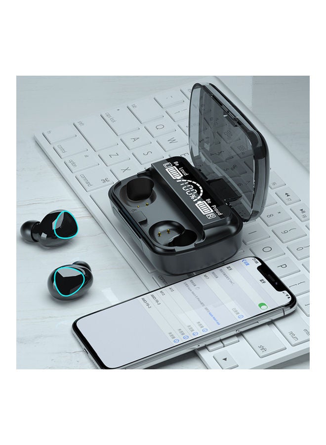 Generic M10 Wireless In-Earbuds With Mic And Charging Case Black  - Image 2
