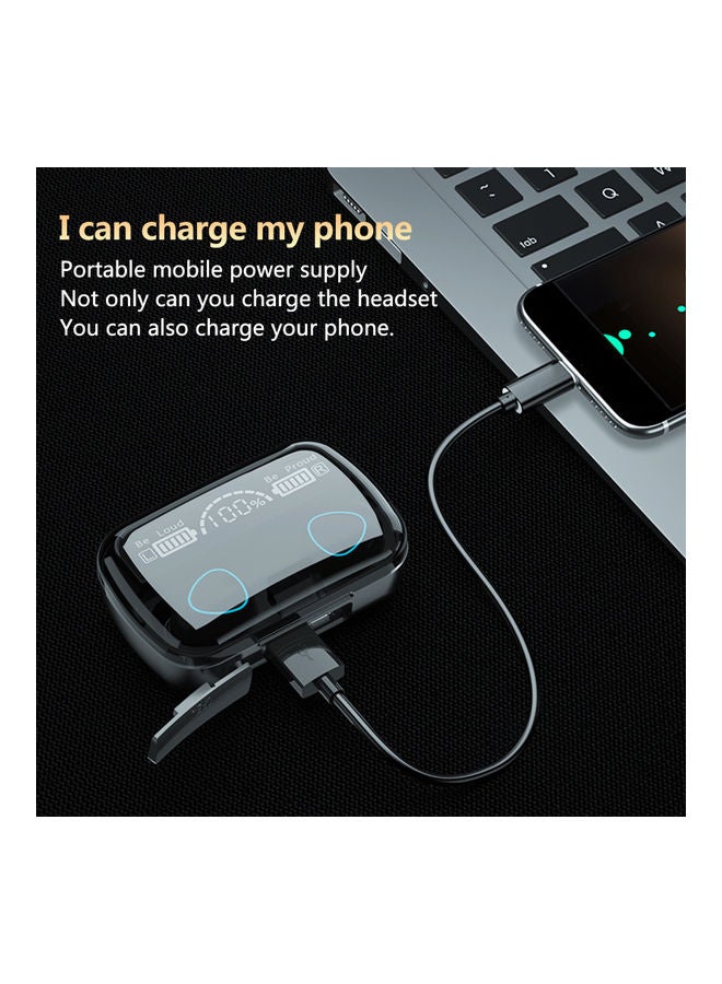 Generic M10 Wireless In-Earbuds With Mic And Charging Case Black  - Image 3