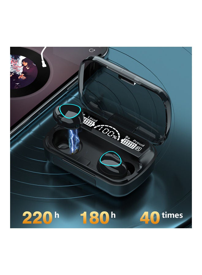 Generic M10 Wireless In-Earbuds With Mic And Charging Case Black  - Image 4