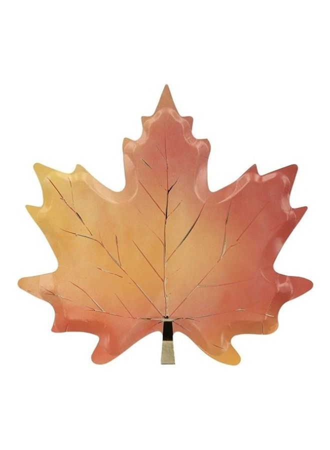 Meri Meri Pack Of 8 Maple Leaf Plates 9.75x9.5inch  - Image 1