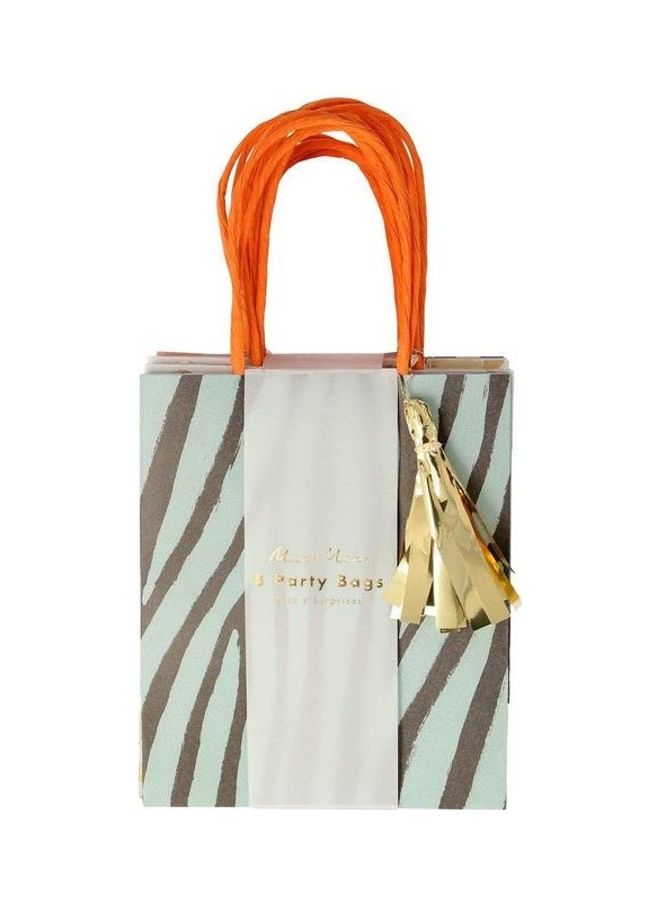 Meri Meri Pack Of 8 Safari Animal Print Party Bags 5x6x3inch  - Image 2