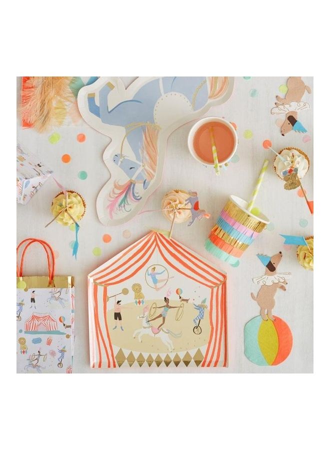 Meri Meri Pack Of 8 Circus Parade Plates 9.25 x 9.25inch  - Image 3