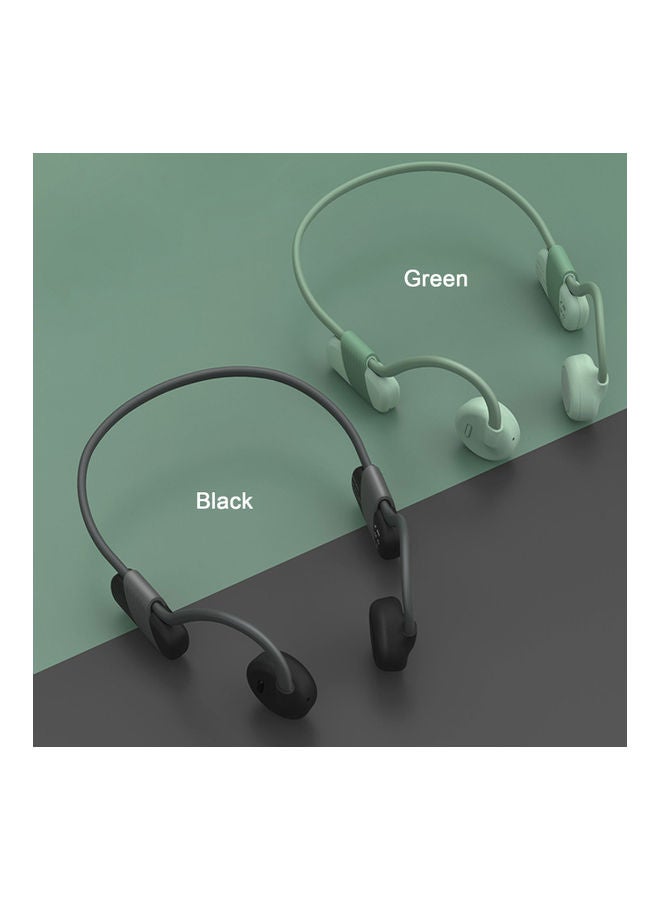Generic - Bluetooth 5.0 Bone Conduction Headphone Wireless Headset Sweatproof Sports Earphone Handsfree with Mic Earbuds Green - Image 1