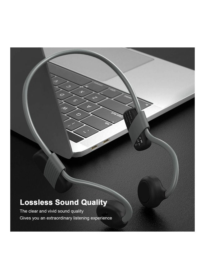 Generic - Bluetooth 5.0 Bone Conduction Headphone Wireless Headset Sweatproof Sports Earphone Handsfree with Mic Earbuds Green - Image 1