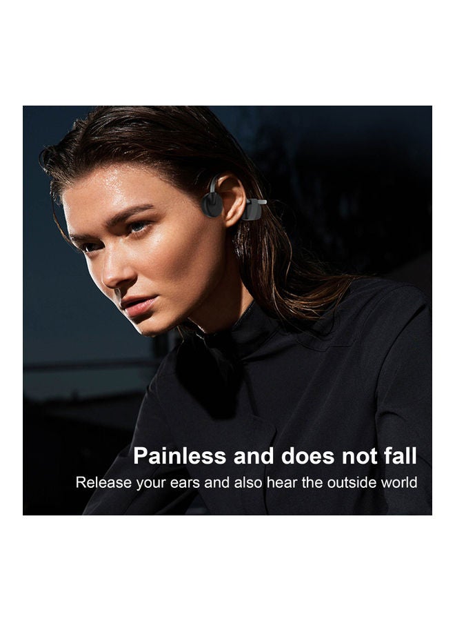 Generic - BH318 Bluetooth 5.0 Bone Conduction Headphone Wireless Headset Sweatproof Sports Earphone Handsfree with Mic Earbuds Black - Image 1