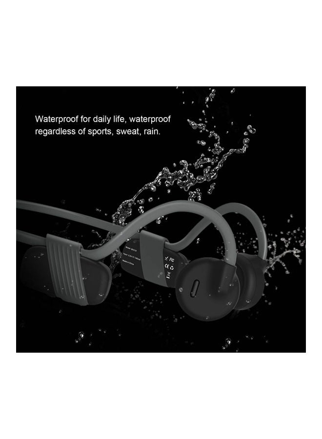 Generic - BH318 Bluetooth 5.0 Bone Conduction Headphone Wireless Headset Sweatproof Sports Earphone Handsfree with Mic Earbuds Black - Image 1