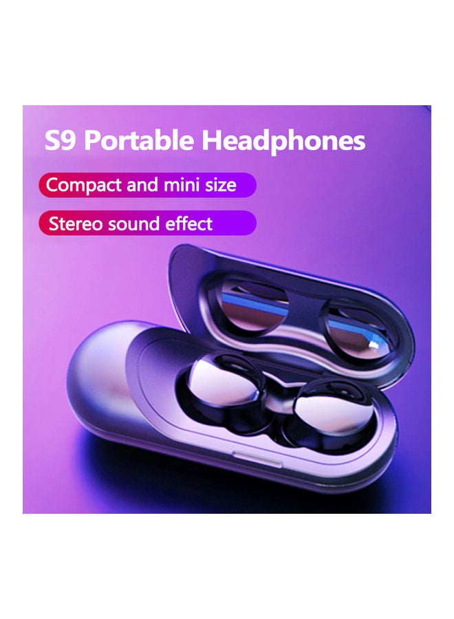 Generic - S9 Portable Headphones TWS Earphone BT Earphones 5.0 Wireless Headset Sports Earbud with Charge Box Red - Image 1