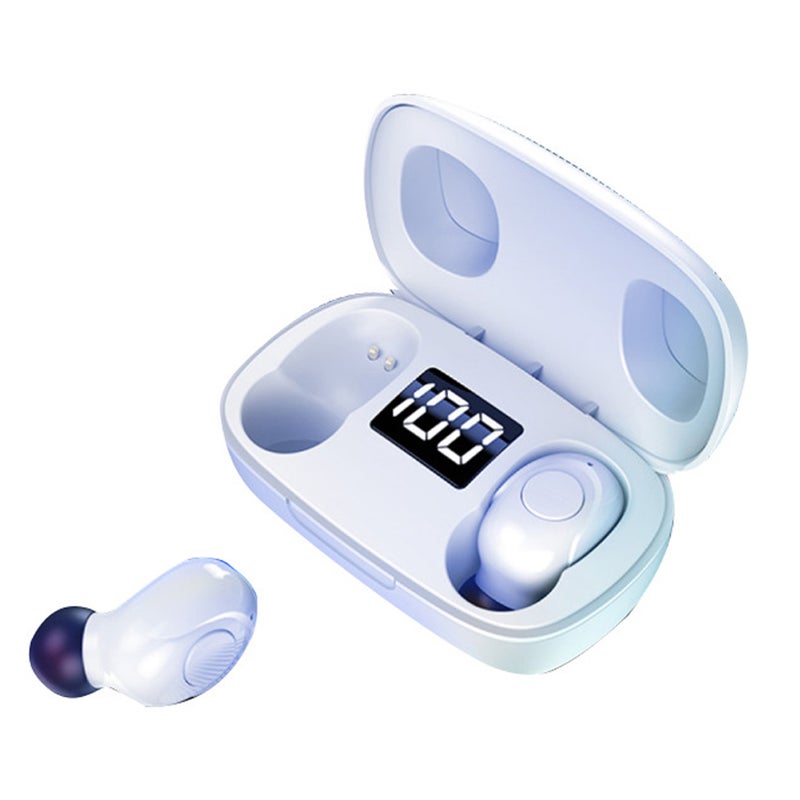 Generic - S9 Portable Headphones TWS Earphone BT Earphones 5.0 Wireless Headset Sports Earbud with Charge Box White - Image 1