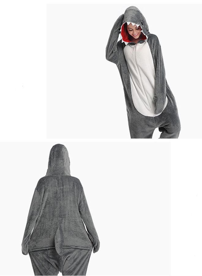 QiaoKai - Shark Designed Onesie Grey - Image 1