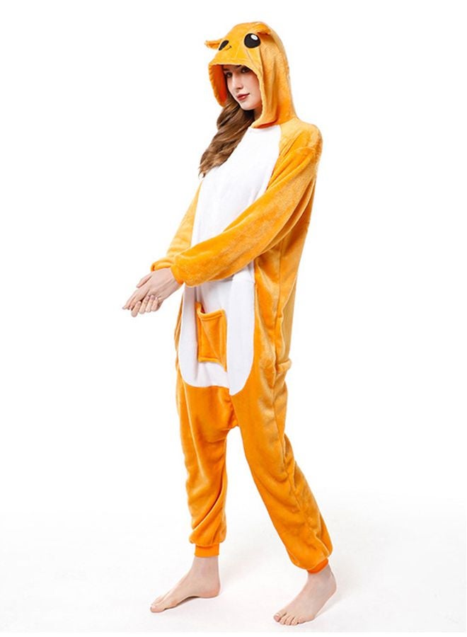 QiaoKai - Kangaroo Shaped Soft Comfy Onesie Orange - Image 1