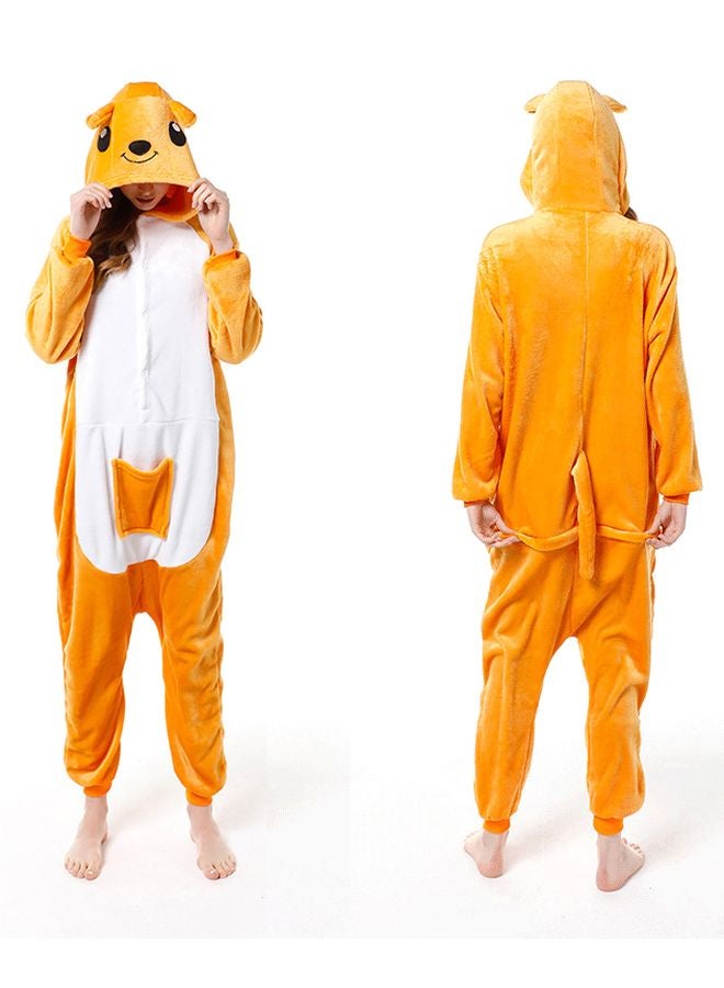 QiaoKai - Kangaroo Shaped Soft Comfy Onesie Orange - Image 1