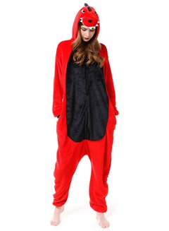 Dinosaur Cartoon One Piece Pajama Red