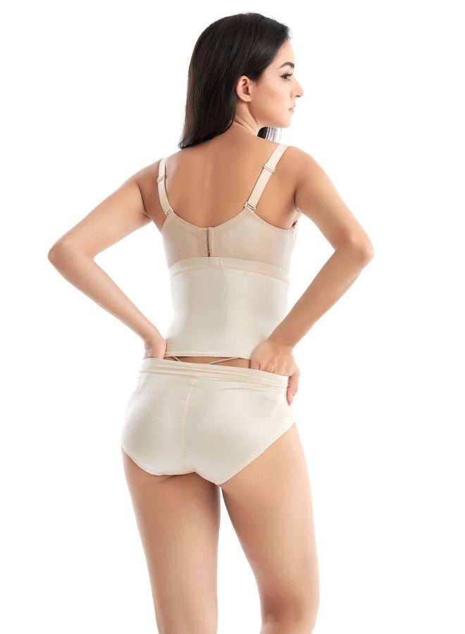 QiaoKai - Hip Lifting Slimming Shapewear Beige - Image 1