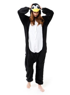 Penguin Shaped Soft Comfy Onesie Black