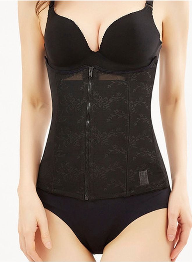 QiaoKai - Postpartum Breathable Slimming Corset Black - Image 1