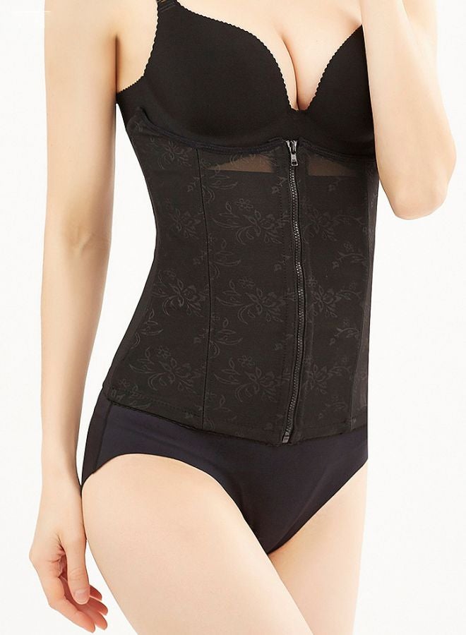 QiaoKai - Postpartum Breathable Slimming Corset Black - Image 1