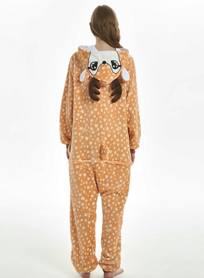 QiaoKai Elk Comfy Hooded Pajama Khaki  - Image 2