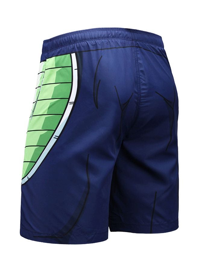 QiaoKai Printed Beach Shorts Blue  - Image 2
