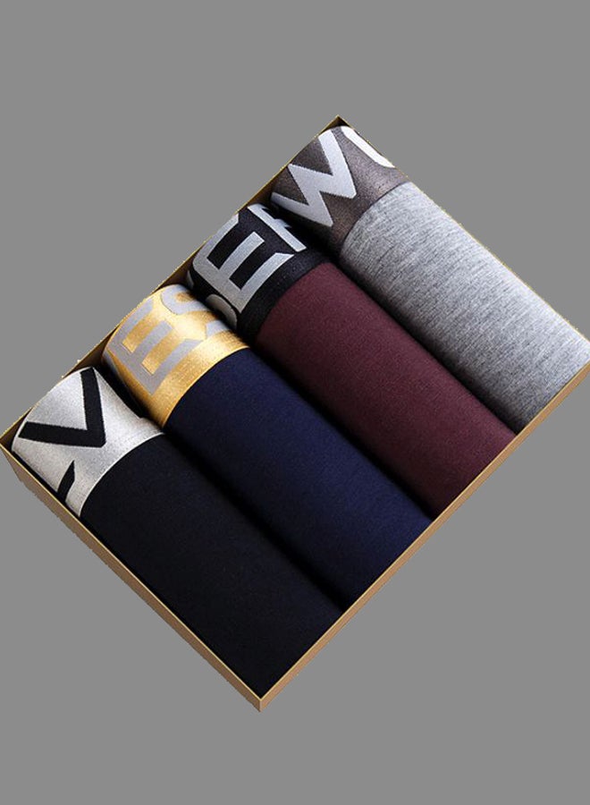 QiaoKai - 4-Piece Comfy Boxers Set Multicolour - Image 1