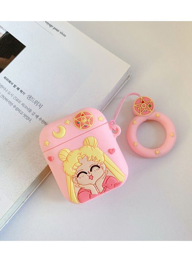 Beauenty Cute Girl Pattern Case Cover For Apple AirPods 1/2 Pink/Yellow/Beige - Image 2