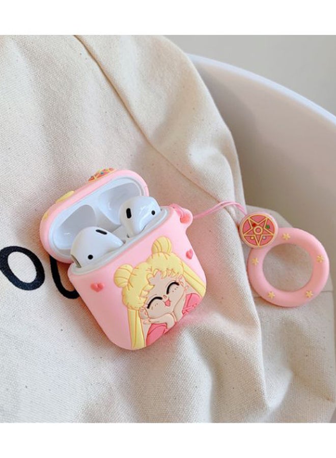 Beauenty Cute Girl Pattern Case Cover For Apple AirPods 1/2 Pink/Yellow/Beige - Image 3