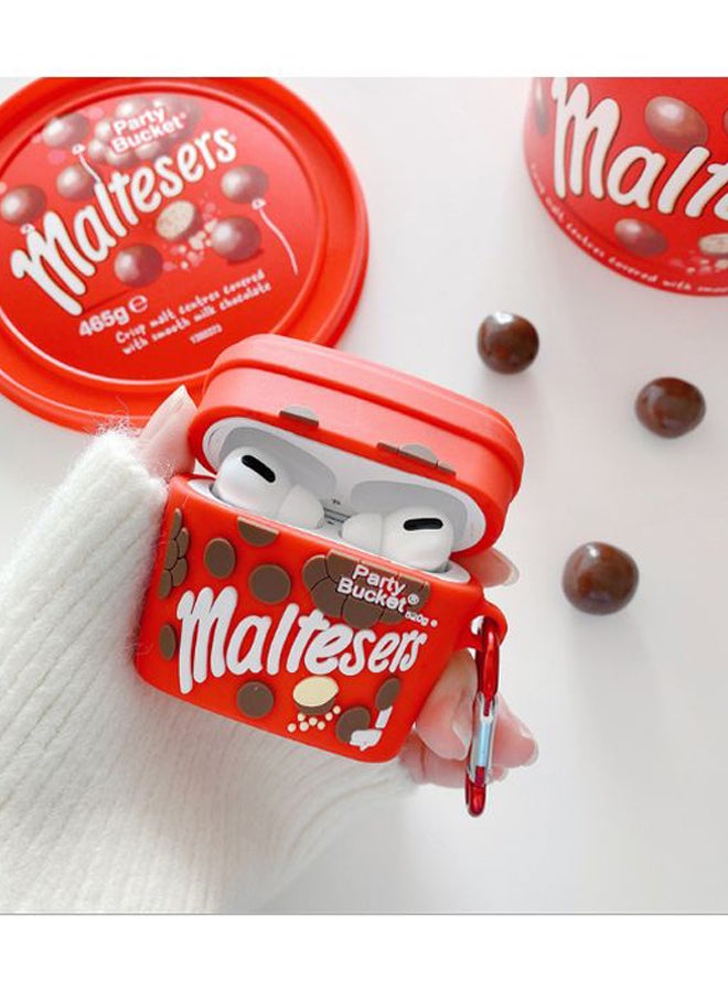 بيوينتي غطاء حماية على شكل شعير لسماعات أبل آيربودز برو أحمر/بني/أبيض - Image 2