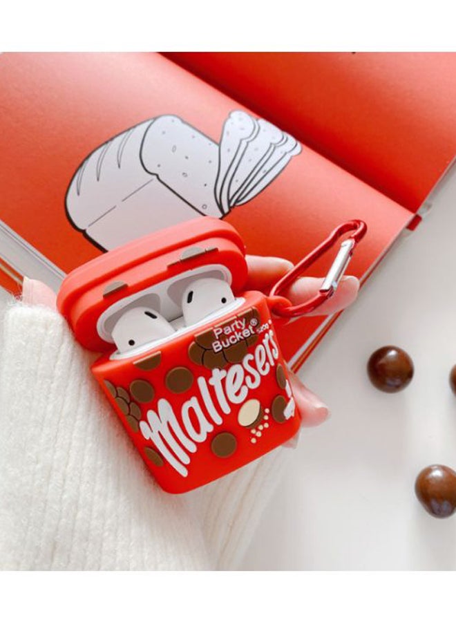 بيوينتي غطاء حماية على شكل شعير لسماعات أبل آيربودز برو أحمر/بني/أبيض - Image 3