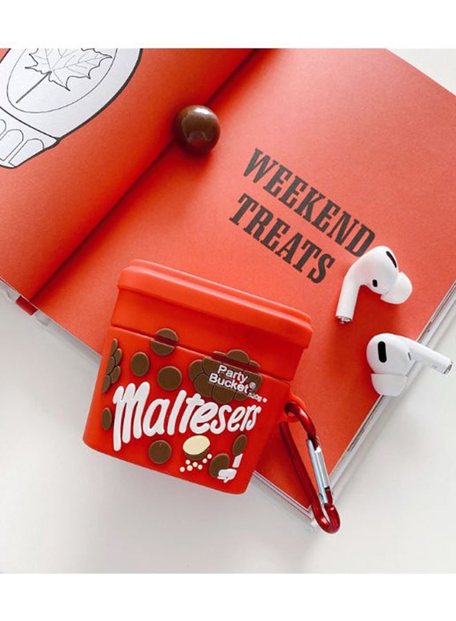 بيوينتي غطاء حماية على شكل شعير لسماعات أبل آيربودز برو أحمر/بني/أبيض - Image 4