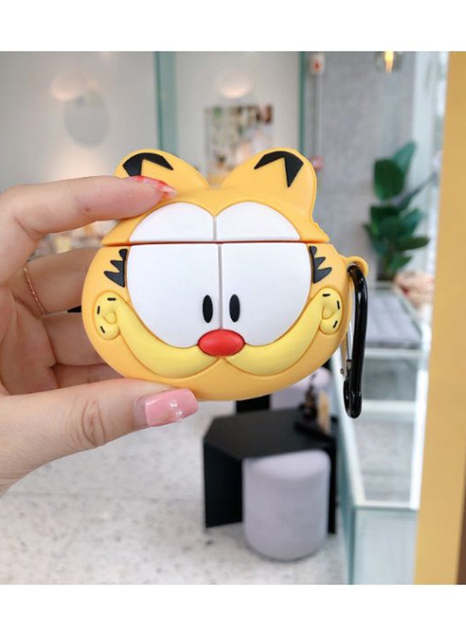 بيوينتي حافظة واقية على شكل قطة لسماعات أبل آيربودز 1/2 أصفر/أبيض/أسود - Image 2