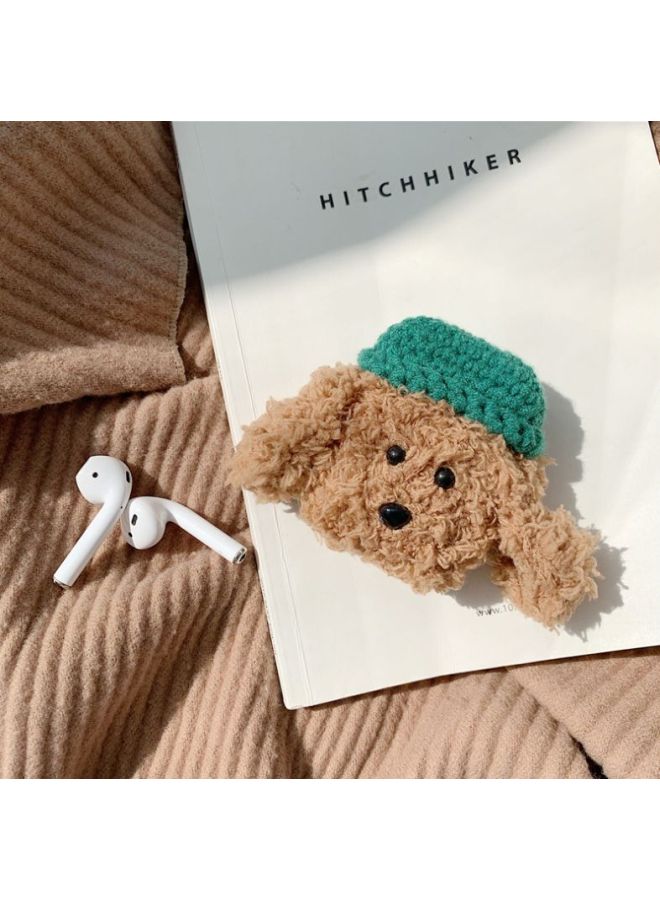 Beauenty Plush Teddy Themed Protective Case For Apple AirPods 1/2 Brown/Green/Black - Image 2