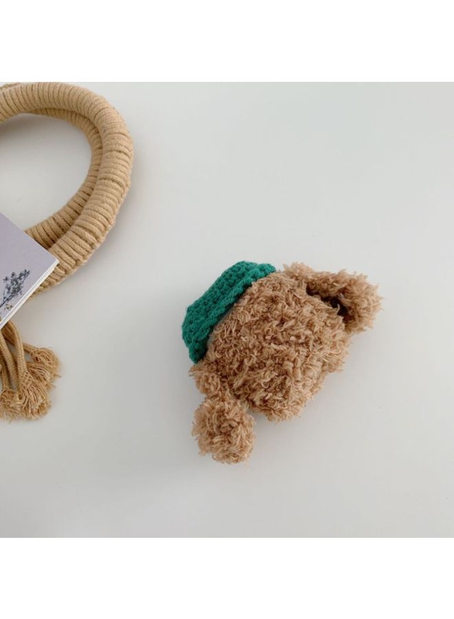Beauenty Plush Teddy Themed Protective Case For Apple AirPods 1/2 Brown/Green/Black - Image 4