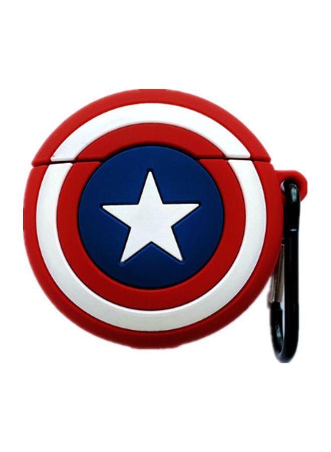 Beauenty Captain America Themed Case For Apple AirPods 1/2 Red/White/Blue - Image 1