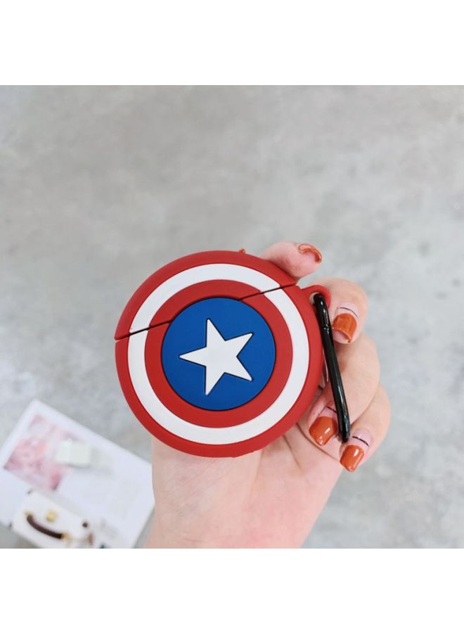 Beauenty Captain America Themed Case For Apple AirPods 1/2 Red/White/Blue - Image 4
