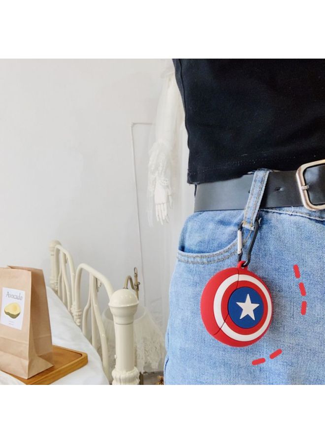 Beauenty Captain America Themed Case For Apple AirPods 1/2 Red/White/Blue - Image 5