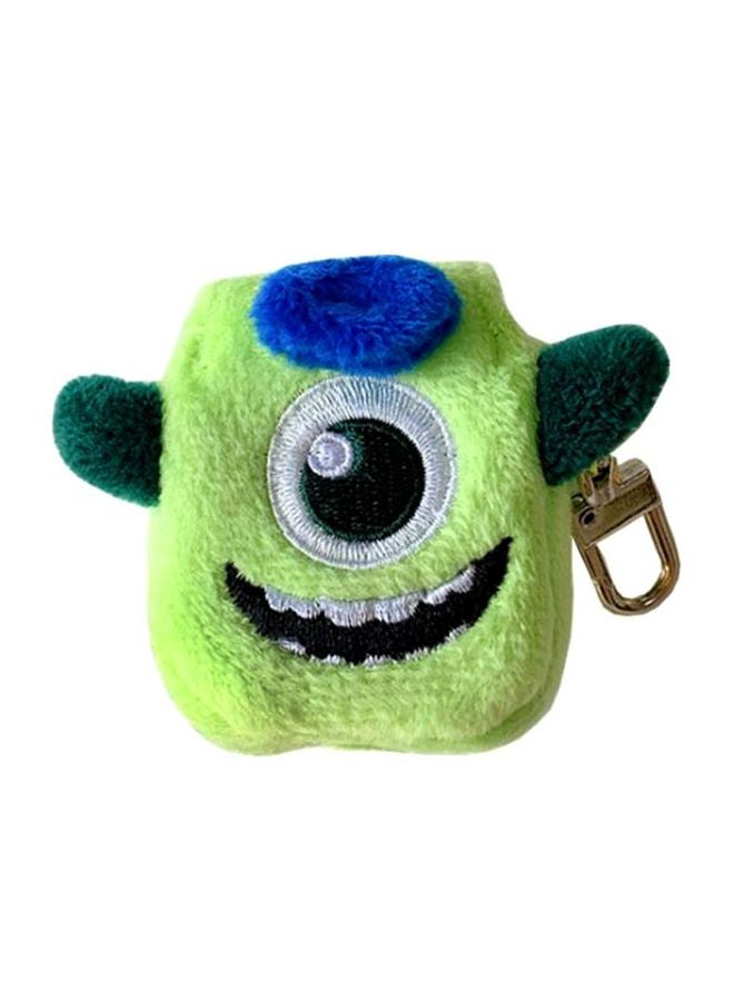 بيوينتي حافظة واقية بتصميم وحش لطيف لسماعات أبل آيربودز 1/2 أزرق/أخضر/أسود - Image 1