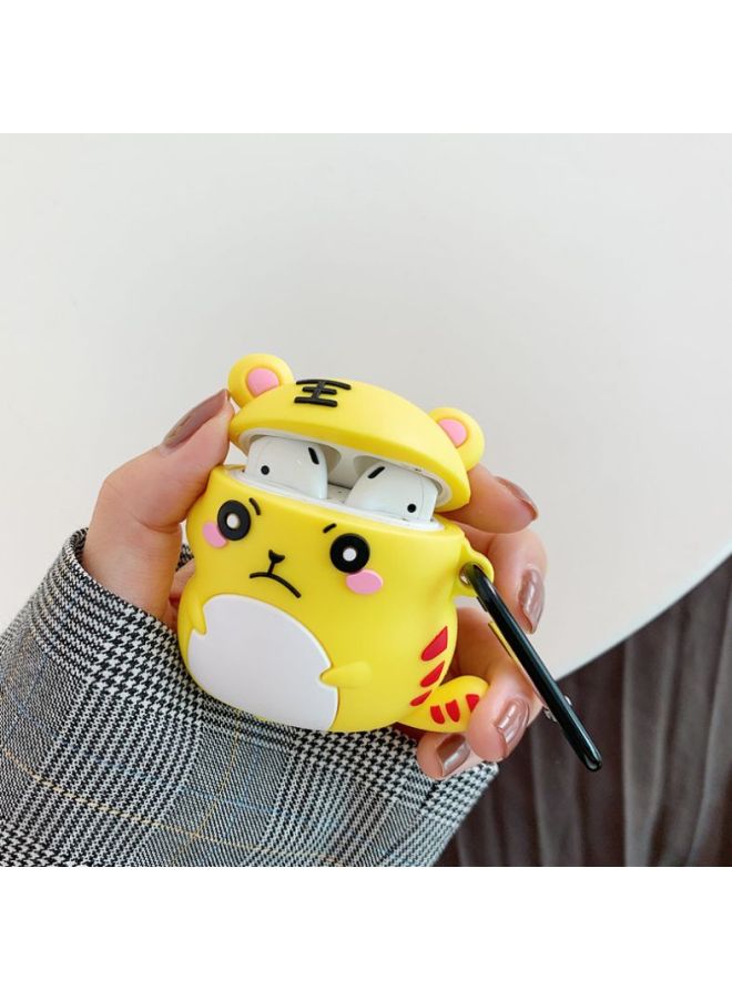 بيوينتي غطاء حماية واقٍ بتصميم بيكاتشو لسماعات أبل آيربودز 1/2 أصفر/أسود/أبيض - Image 2