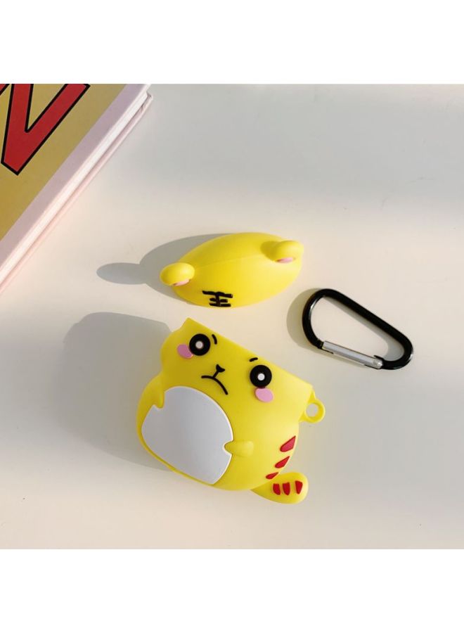 بيوينتي غطاء حماية واقٍ بتصميم بيكاتشو لسماعات أبل آيربودز 1/2 أصفر/أسود/أبيض - Image 3