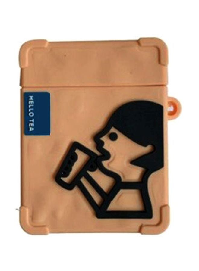 Beauenty Boy Drinking Water Themed Case For Apple AirPods 1/2 Brown/Black - Image 1