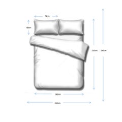 EHOME 4-Pieces Simple Trend Style Bedding Set Polyester Multicolour 180x220cm  - Image 2