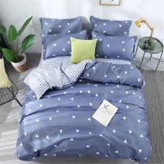 EHOME 4-Pieces Simple Trend Style Bedding Set Polyester Multicolour 180x220cm  - Image 1