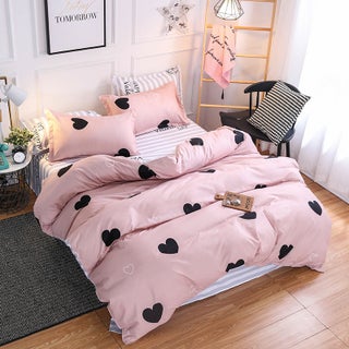 4-Pieces Super King Size Design Bedding Set Polyester Multicolour - v1606922905/N42634821A_1