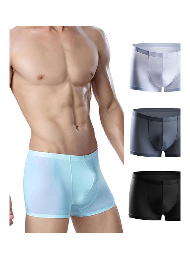 Generic - Men Solid Colour Thin Breathable Seamless Bulge Underwear Black - Image 1