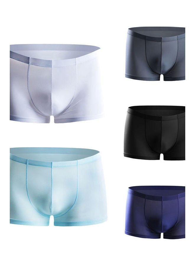 Generic - Men Solid Colour Thin Breathable Seamless Bulge Underwear Black - Image 1