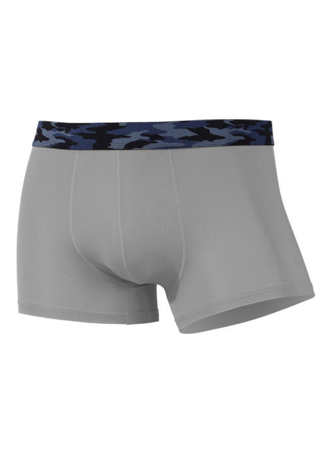 Solid Elastic Breathable Boxers Grey - Image 1