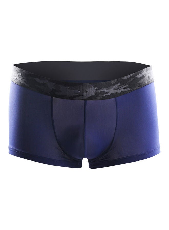 Solid Elastic Breathable Boxers Sapphire Blue - Image 1