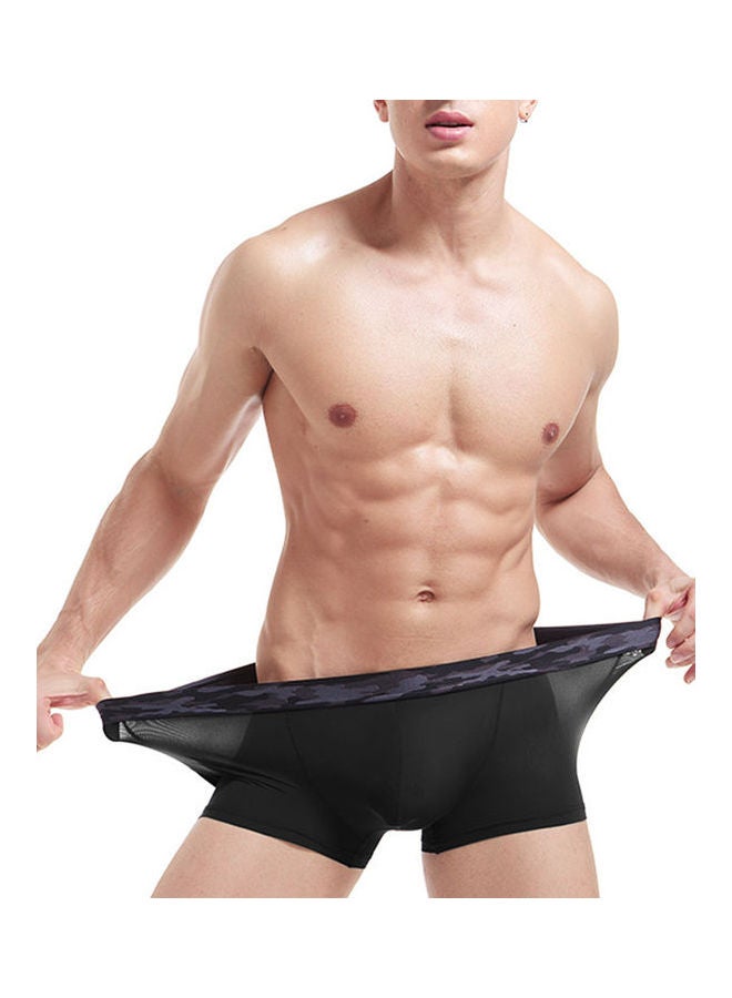 Generic - Solid Elastic Breathable Boxers White - Image 1