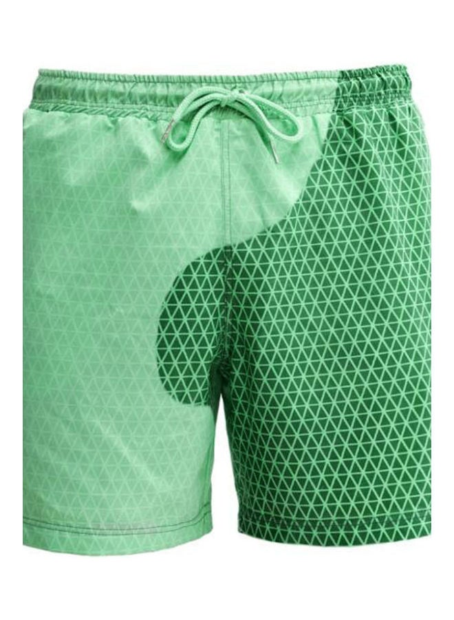 Color Changing Elastic Beach Shorts Green - Image 1