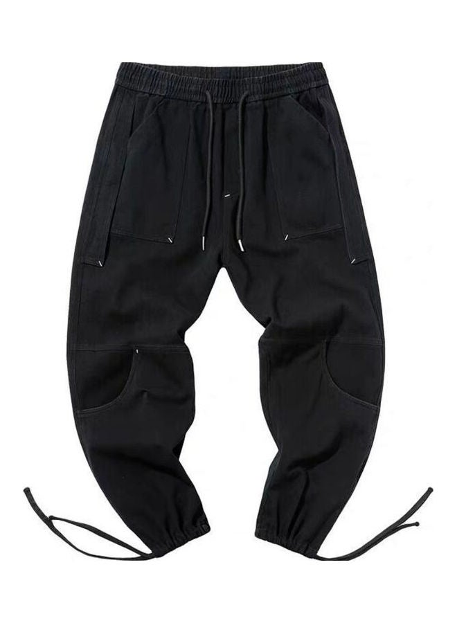 Generic - Drawstring Bottom Detail Trousers Black - Image 1