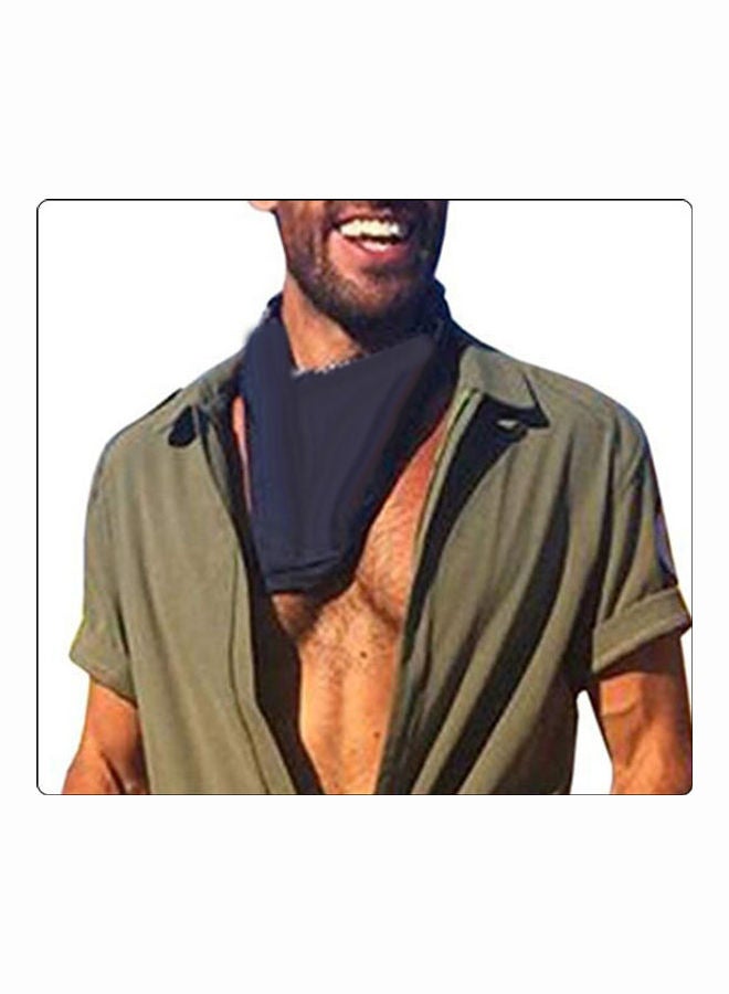 Generic - Men Solid Colour Jumpsuit Zip Romper Overall Work Clothes Navy Blue - Image 1